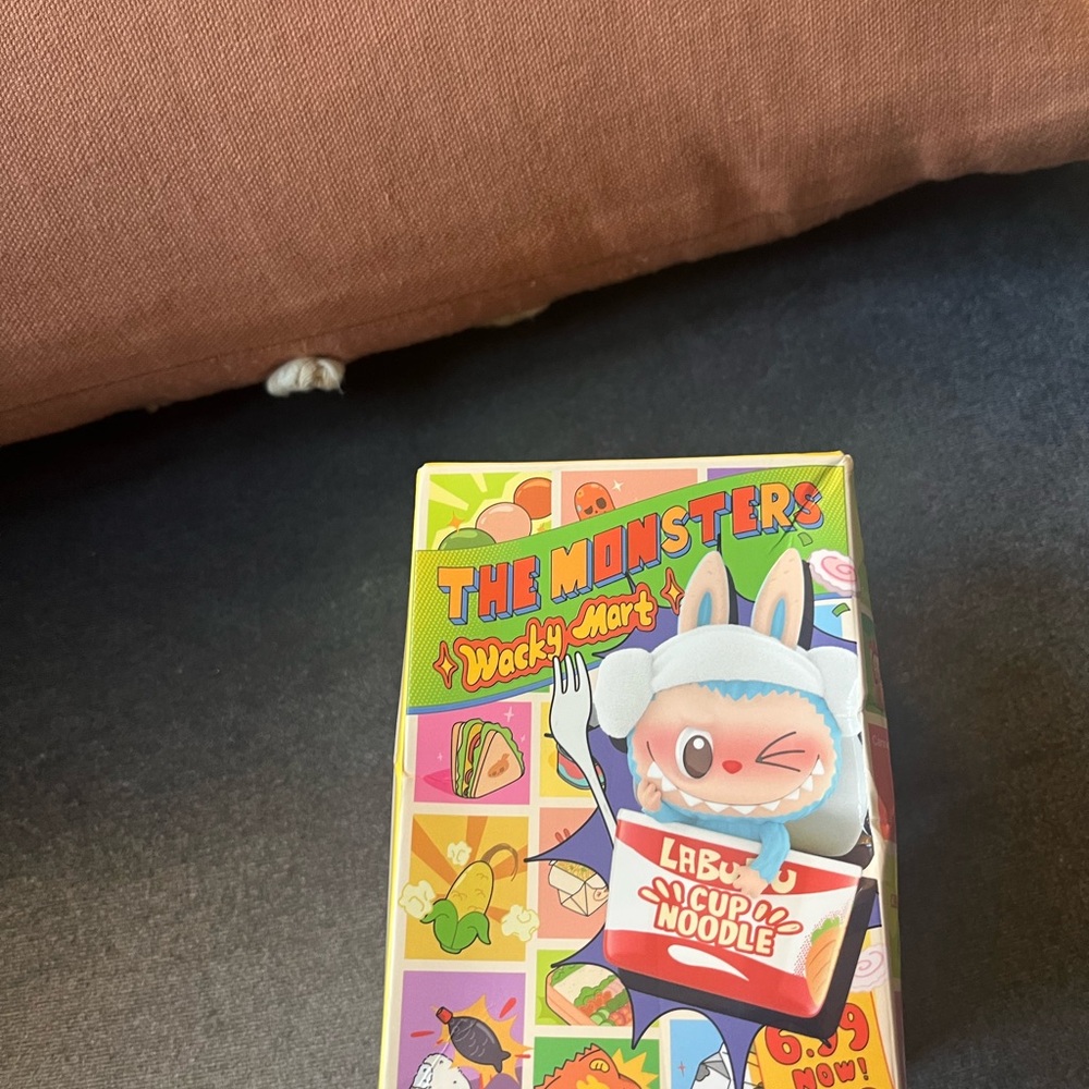 Wacky Mart Toy - LABUBU Blue and Pink - Cup Noodle. NEW! Never opened.